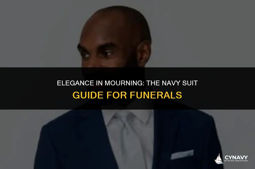 how to wear a navy suit to a funeral