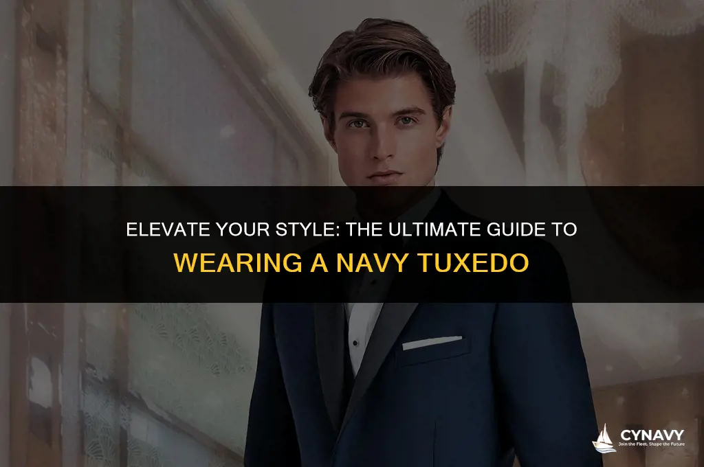 how to wear a navy tux