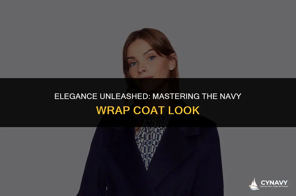 how to wear a navy wrap coat
