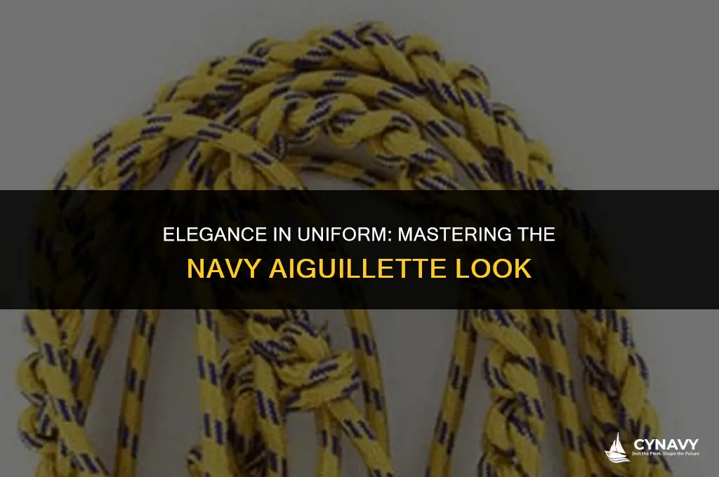 how to wear an aiguillette navy