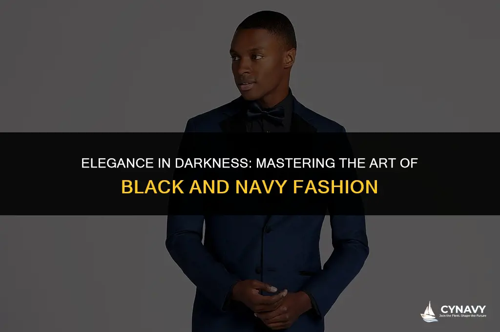 how to wear black and navy