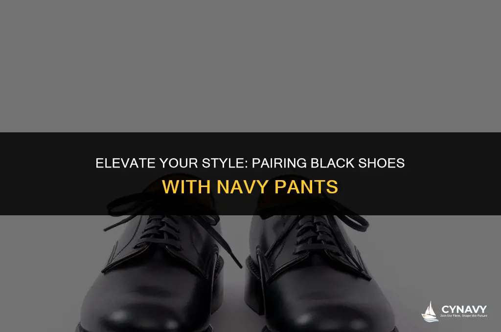 how to wear black shoes with navy pants