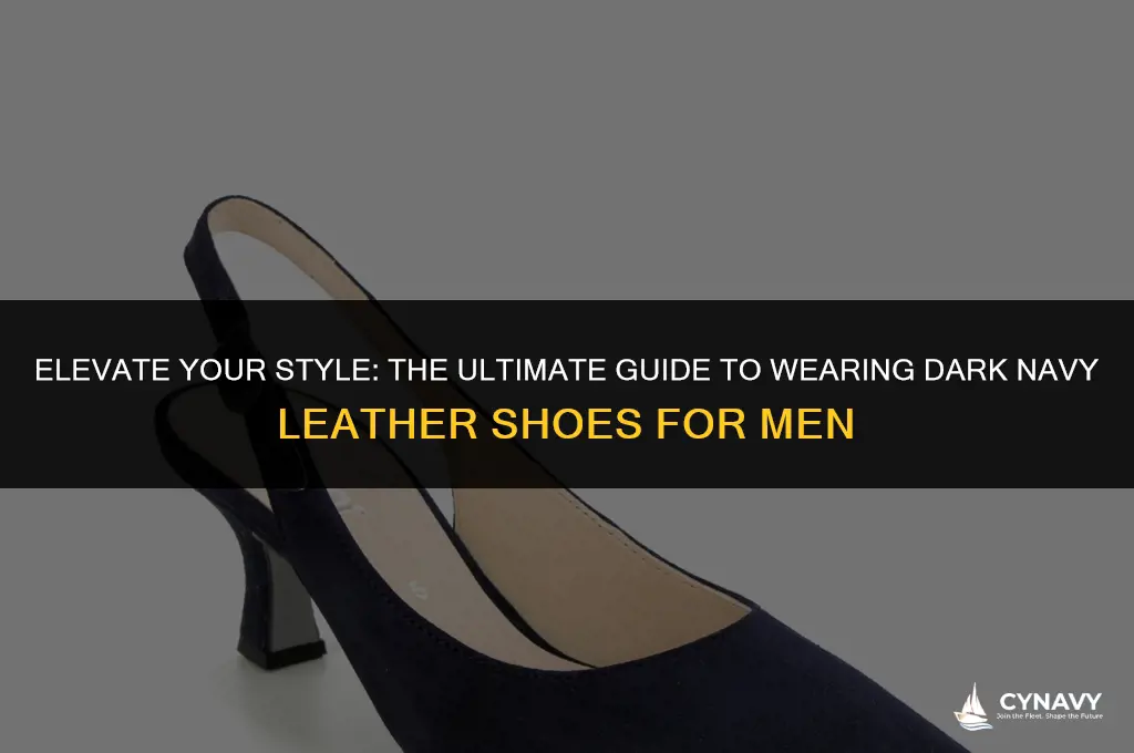 how to wear dark navy leather shoes men