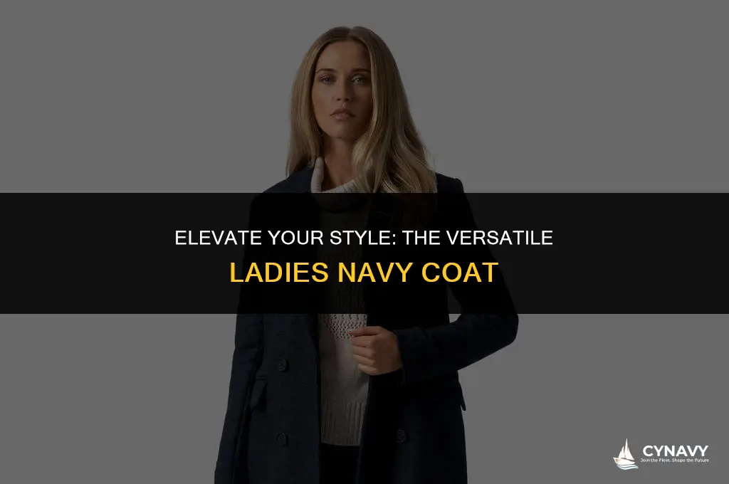 how to wear ladies navy coat