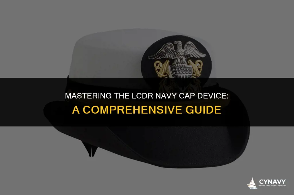 how to wear lcdr navy cap device