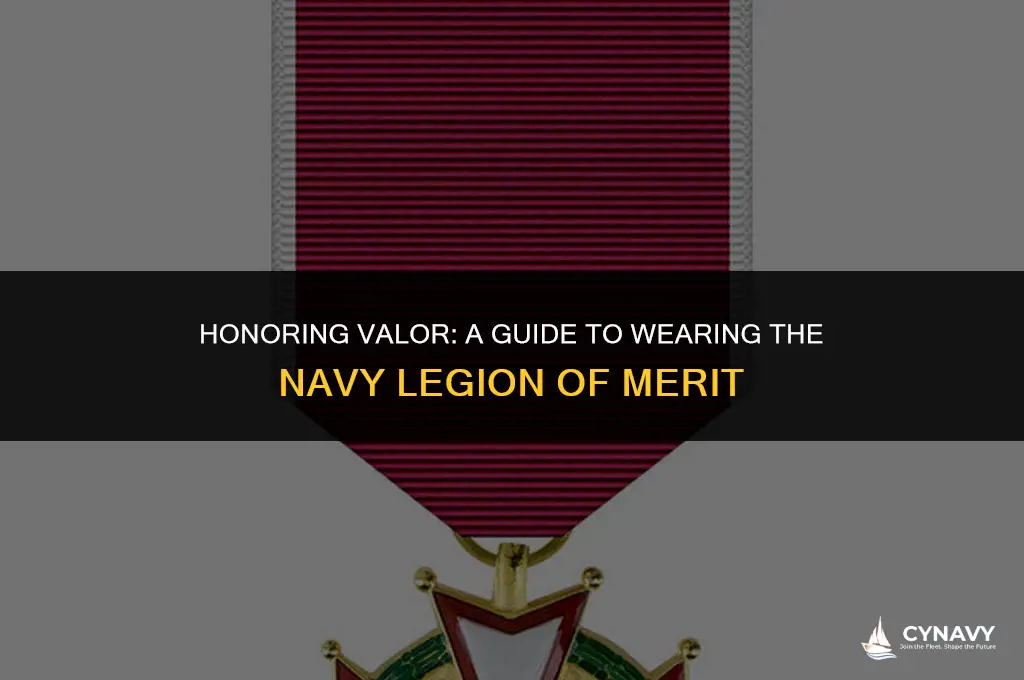 how to wear legion of merit navy