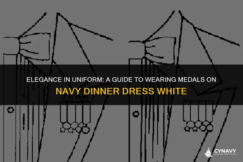 how to wear medals on navy dinner dress white