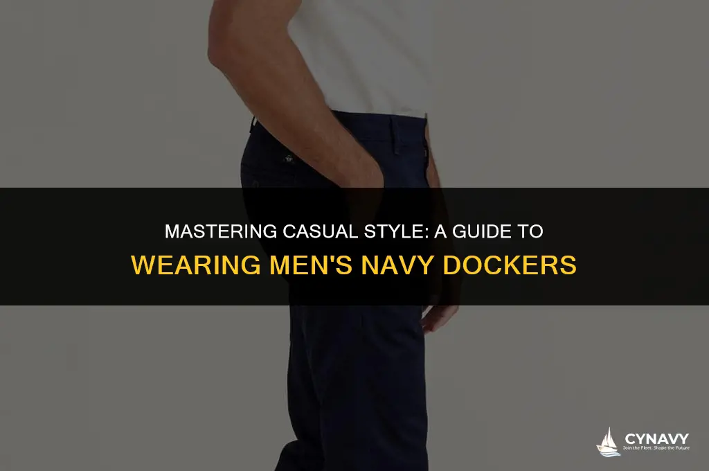 how to wear mens navy dockers