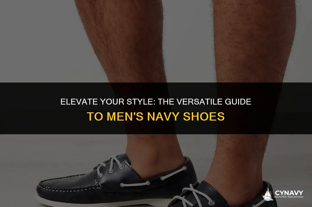 how to wear mens navy shoes