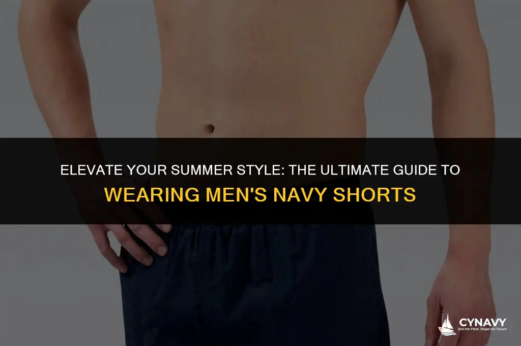 how to wear mens navy shorts