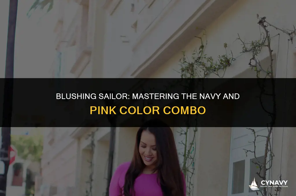 how to wear navy and pink together