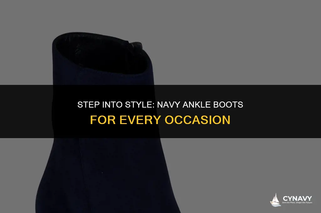 how to wear navy ankle boots
