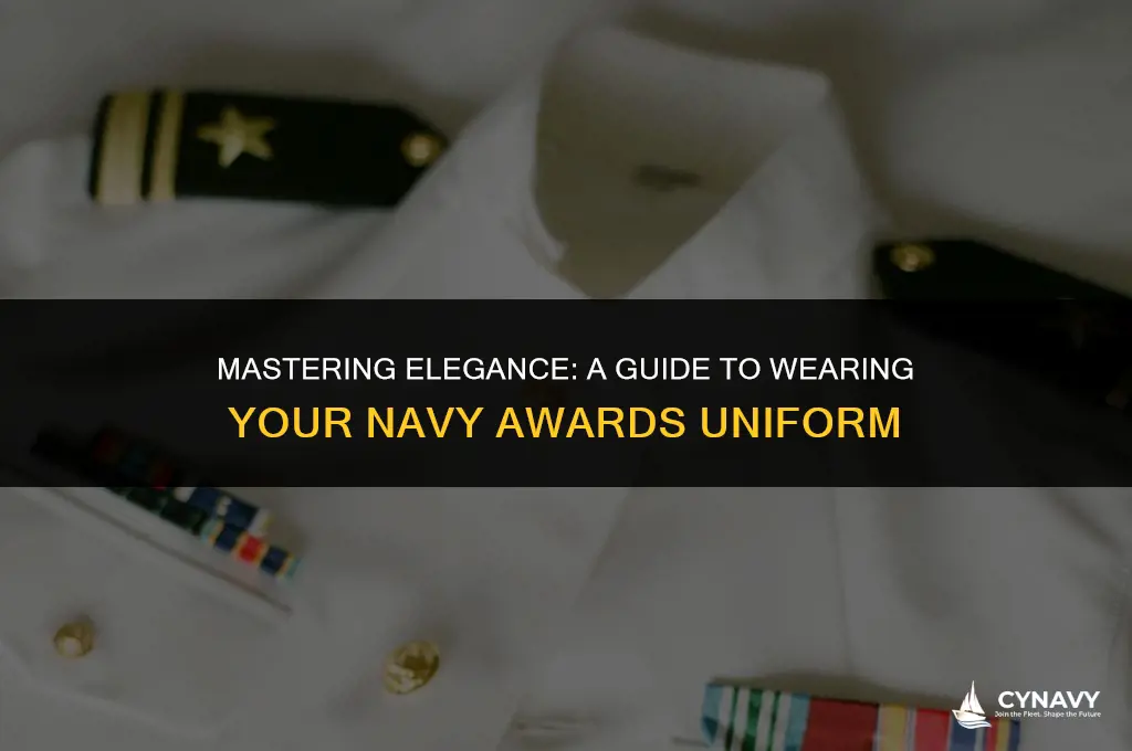 how to wear navy awards uniform
