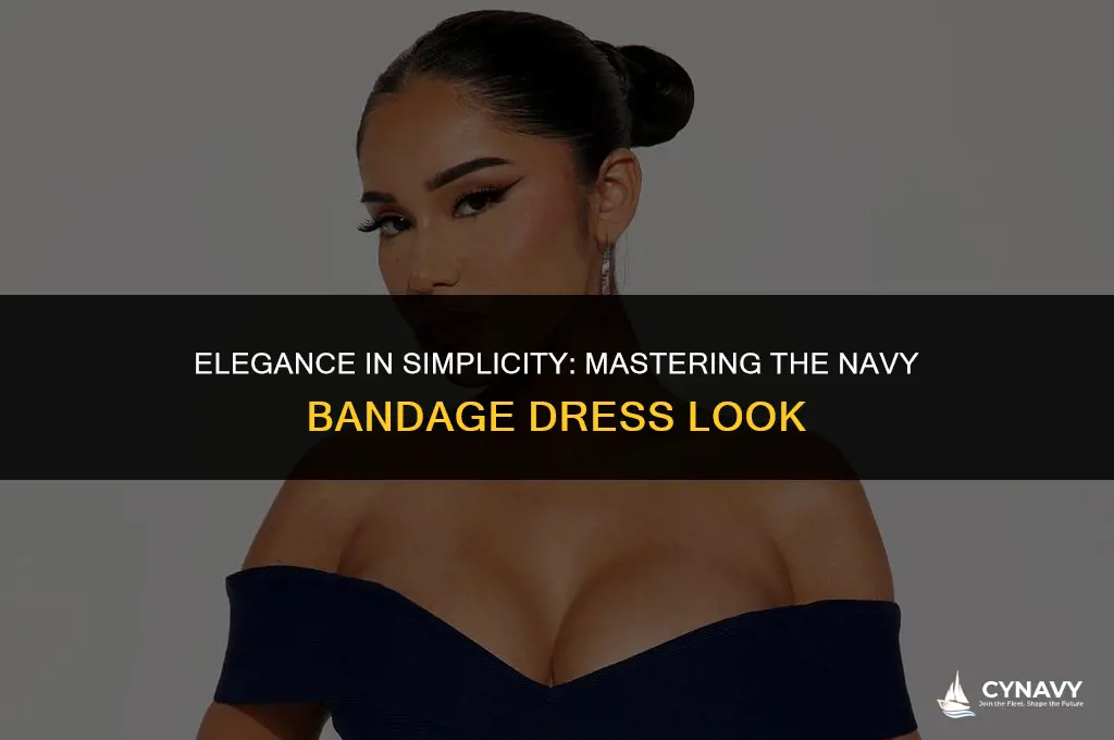 how to wear navy bandage dress