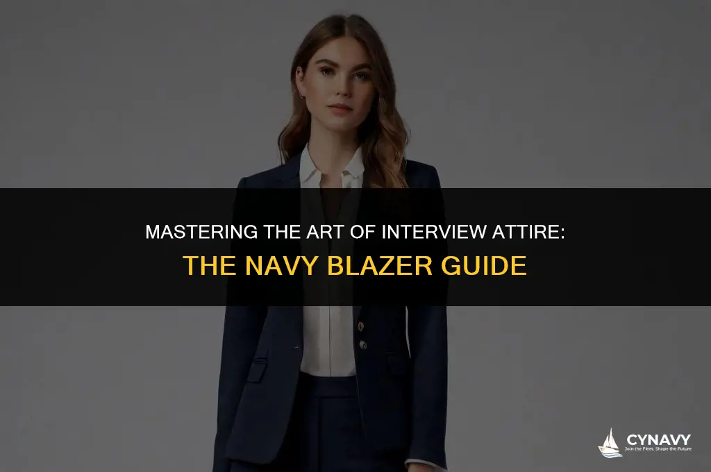 how to wear navy blazer for interview