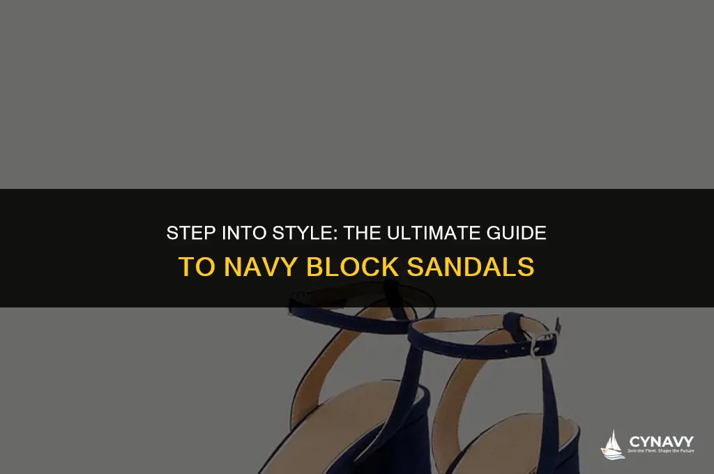 how to wear navy block sandals