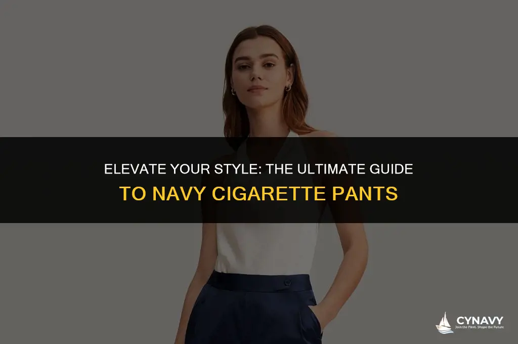 how to wear navy cigarette pants