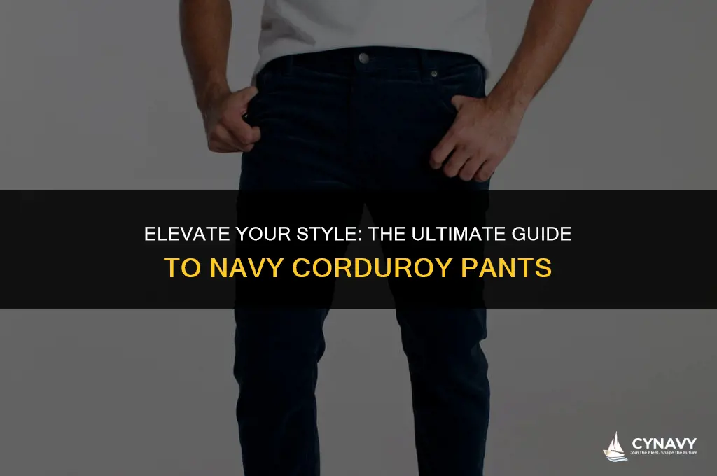 how to wear navy corduroy pants