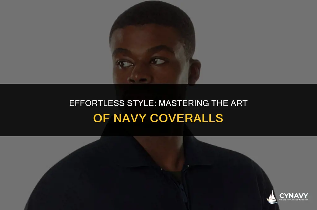 how to wear navy coveralls