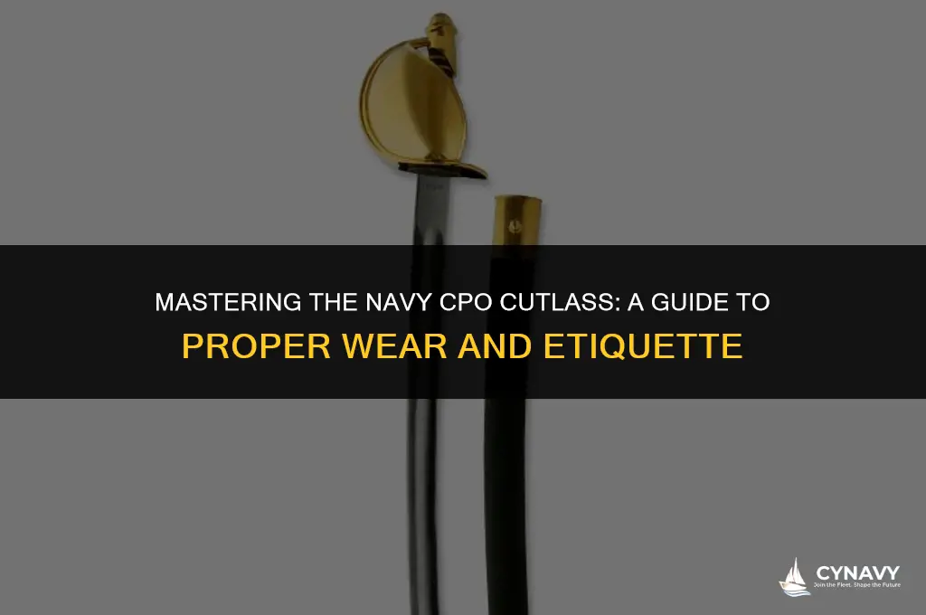 how to wear navy cpo cutlass