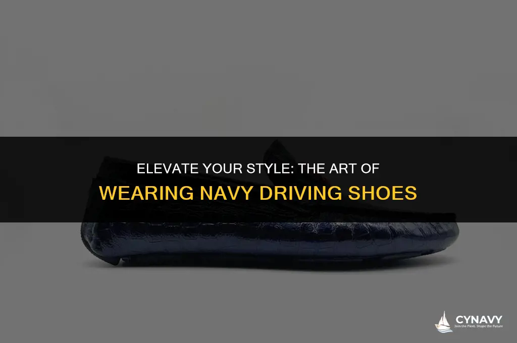 how to wear navy driving shoes