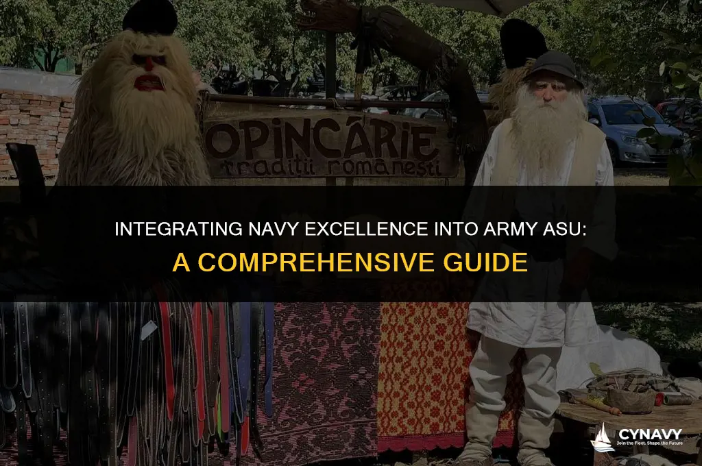 how to wear navy e in army asu
