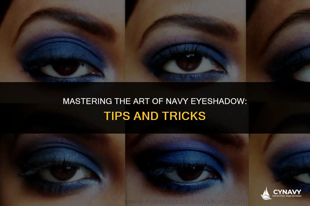 how to wear navy eyeshadow