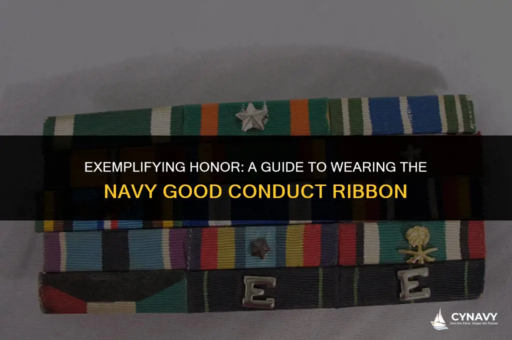 how to wear navy good conduct ribbon
