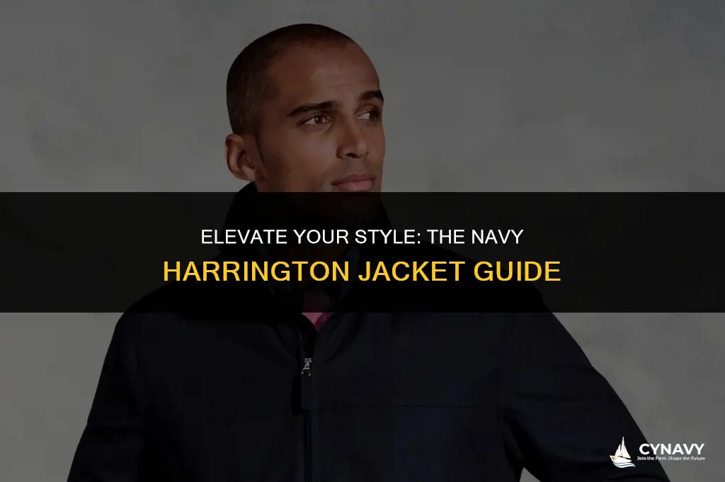 how to wear navy harrington jacket