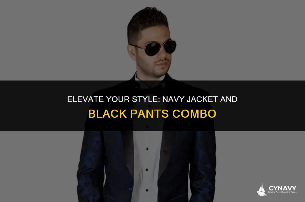 how to wear navy jacket black pants