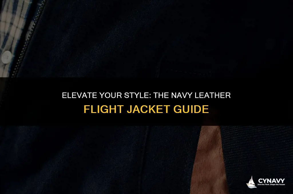 how to wear navy leather flight jacket