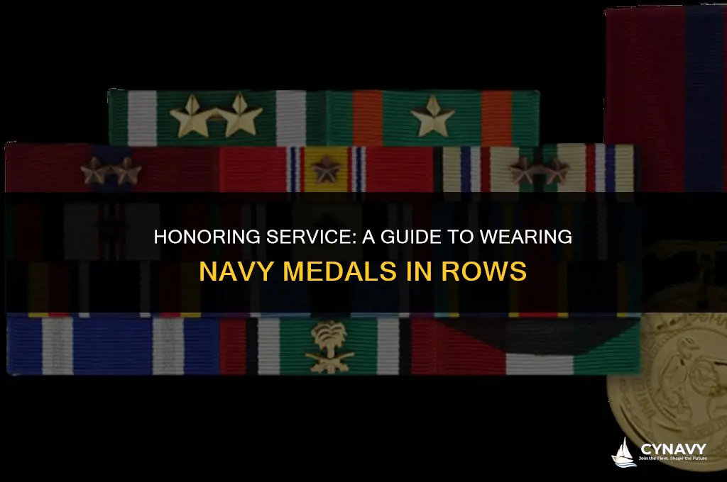 how to wear navy medals rows