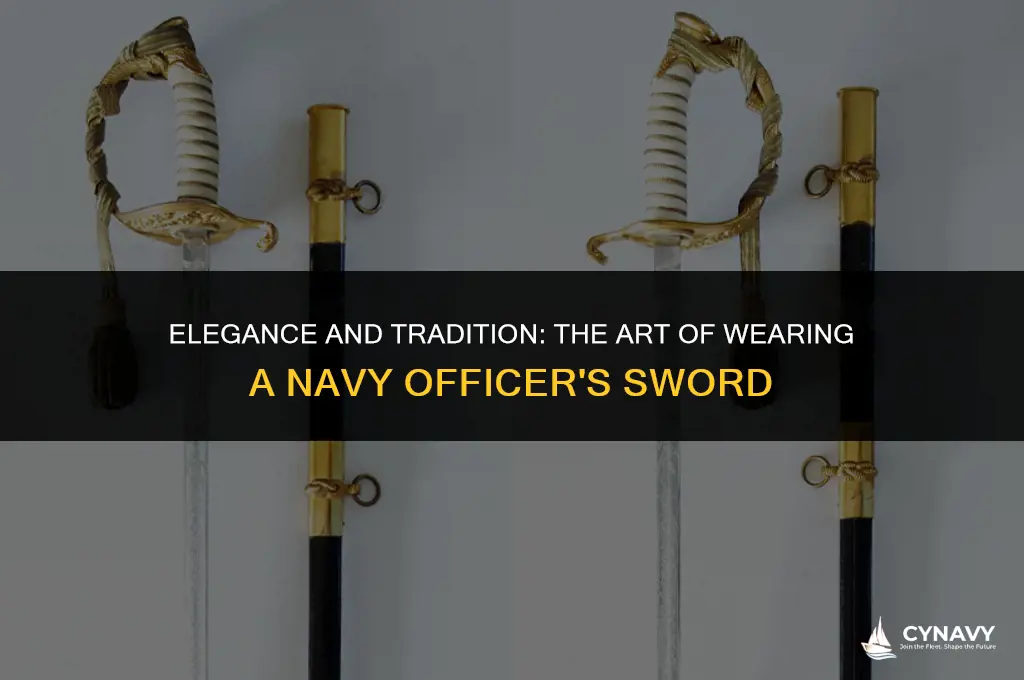 how to wear navy officer sword