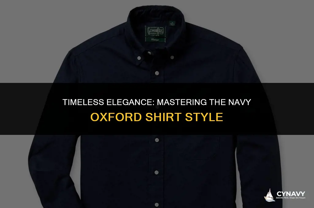 how to wear navy oxford shirt