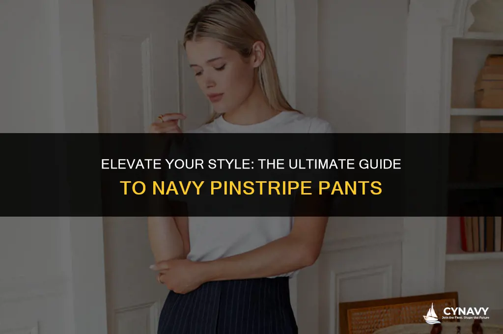 how to wear navy pinstripe pants