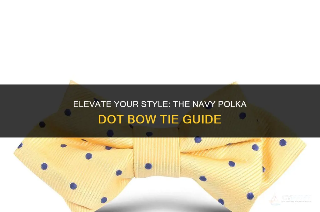 how to wear navy polka dot bow tie