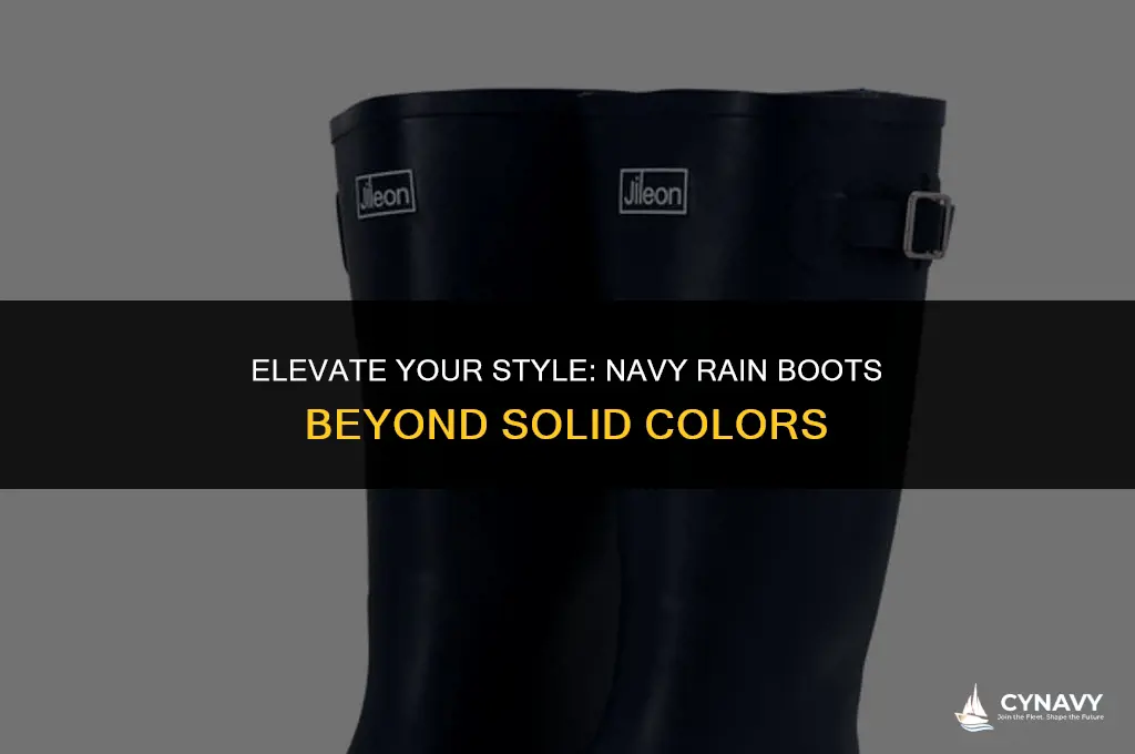 how to wear navy rain boots without solid colors