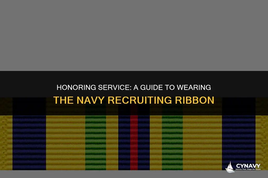 how to wear navy recruiting ribbon