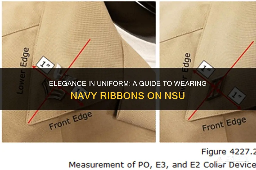 how to wear navy ribbons on nsu