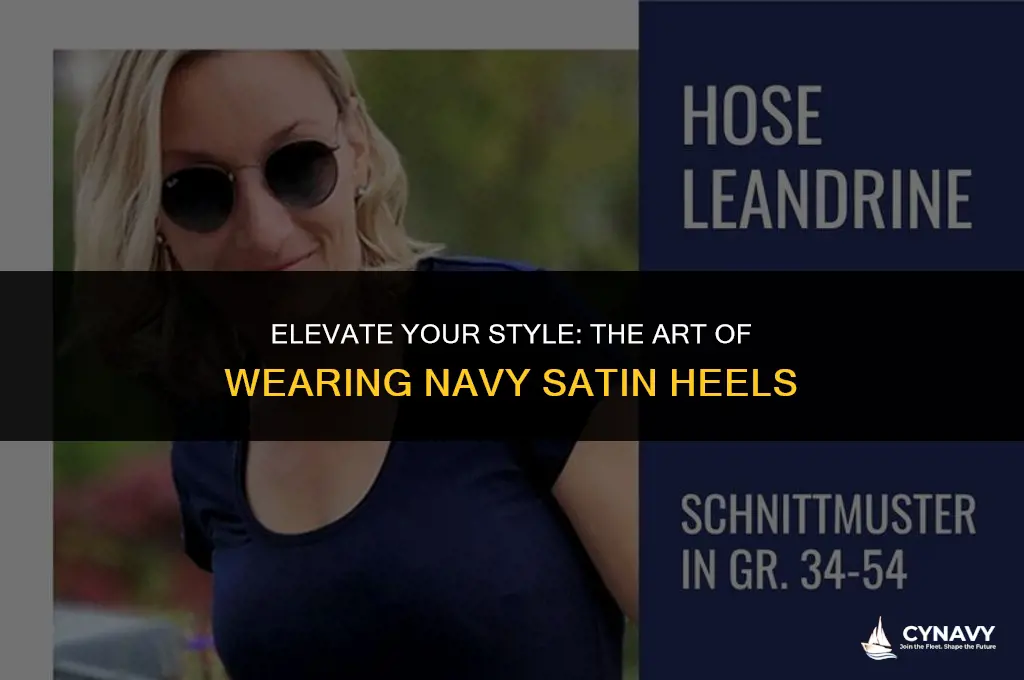 how to wear navy satin heels