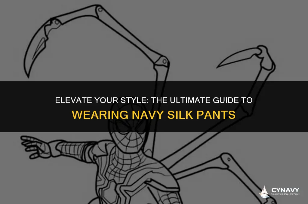 how to wear navy silk pants