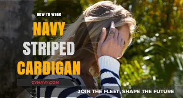 Striped Elegance: Styling the Classic Navy Cardigan