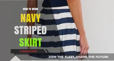 Striped Elegance: Mastering the Navy Skirt Look