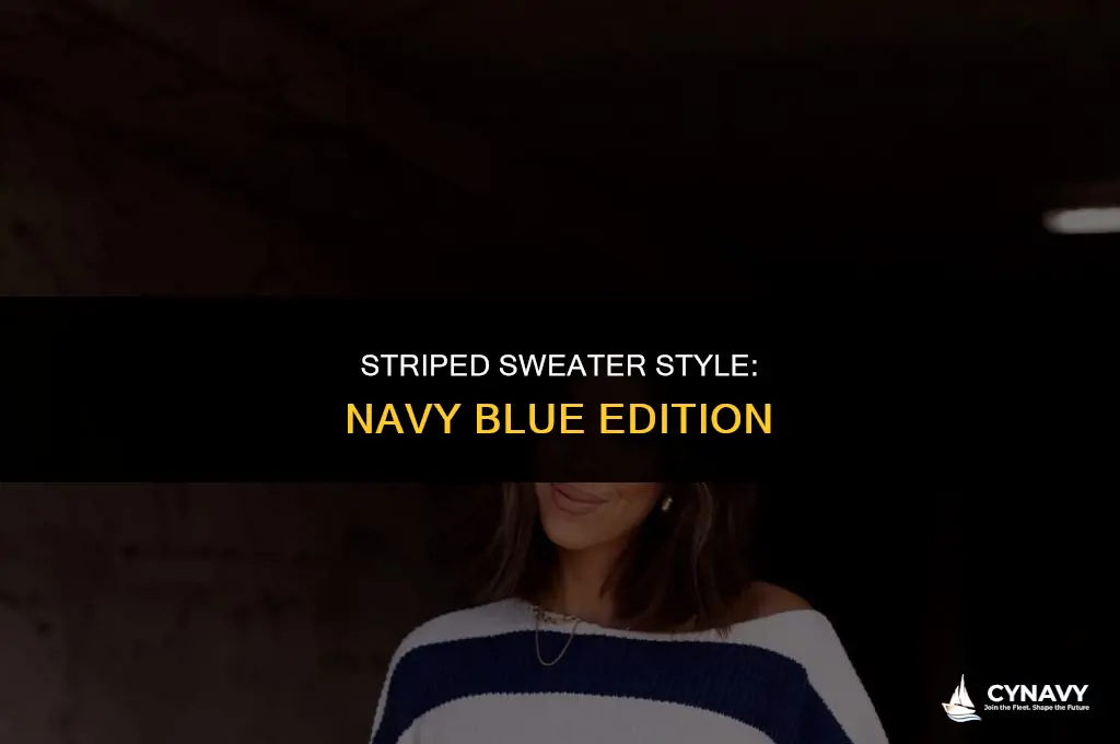 how to wear navy striped sweater