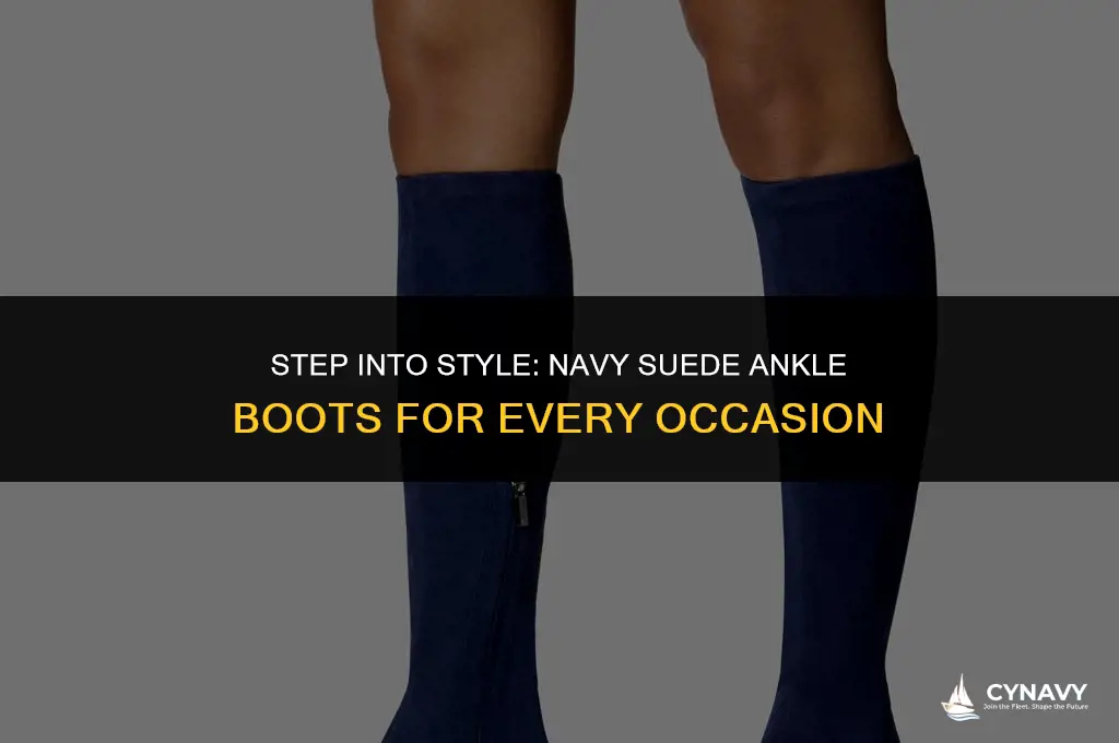 how to wear navy suede ankle boots