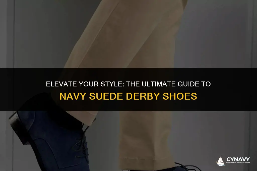 how to wear navy suede derby shoes