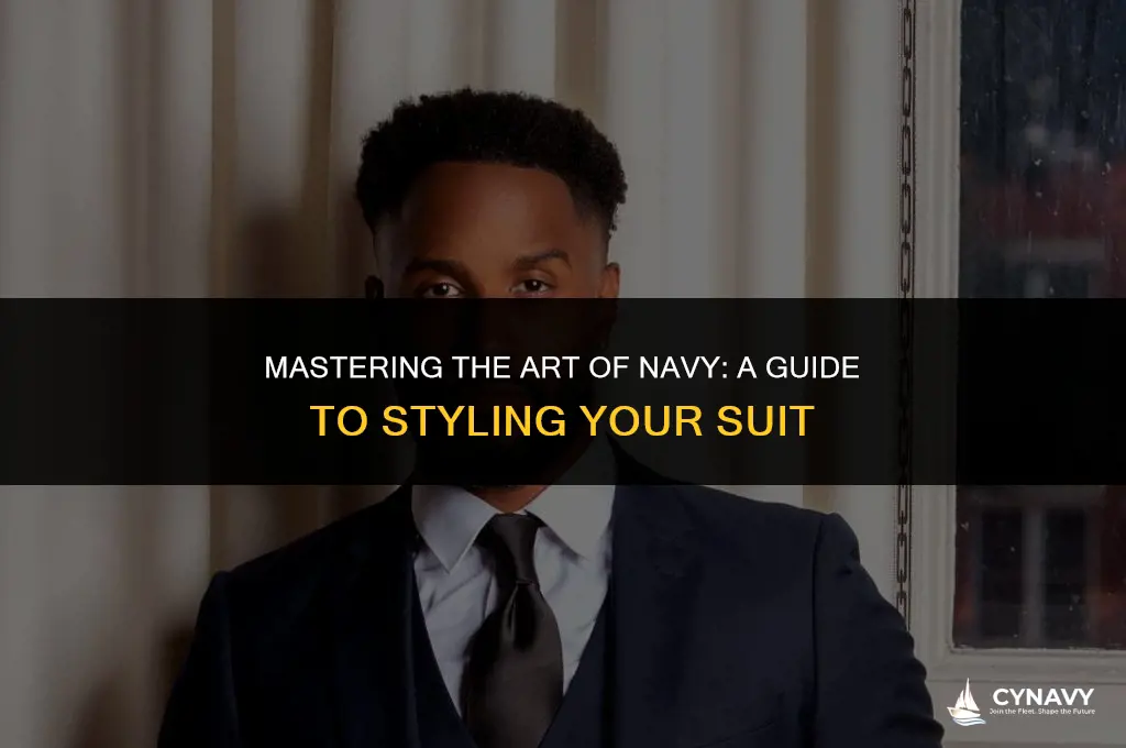 how to wear navy suit