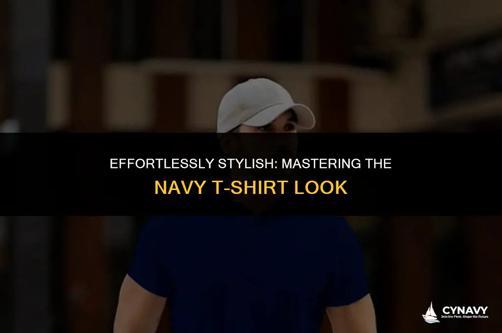 how to wear navy t shirt
