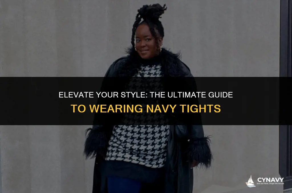 how to wear navy tights