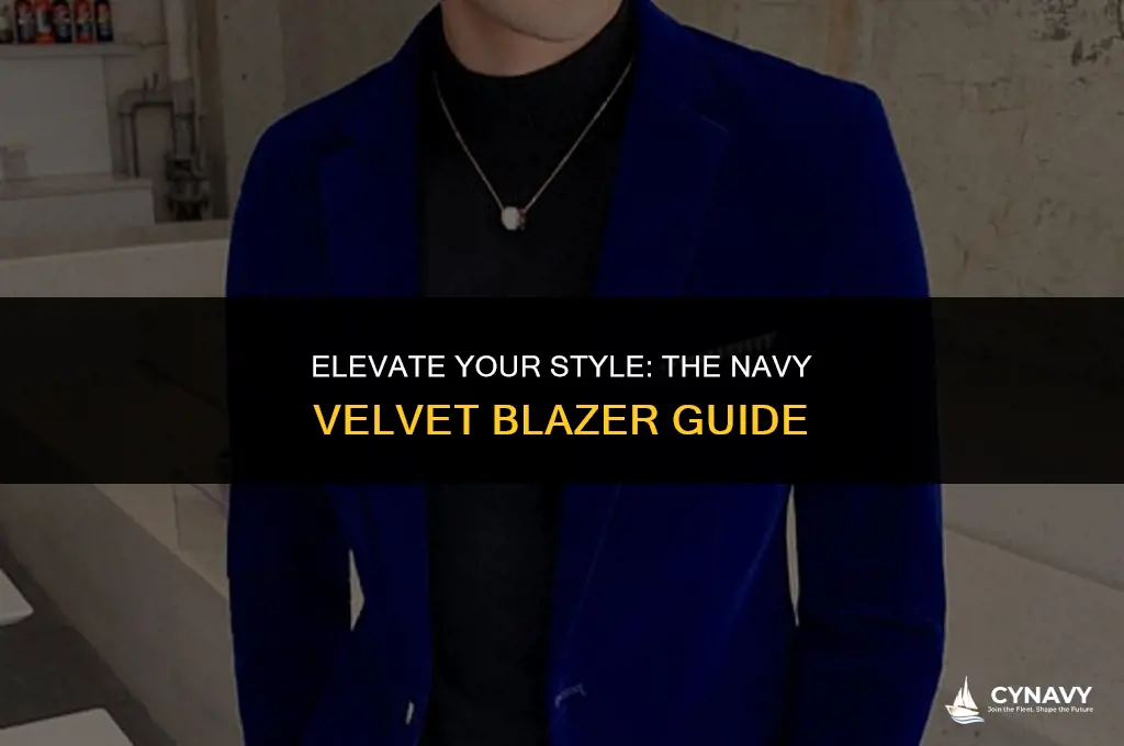how to wear navy velvet blazer